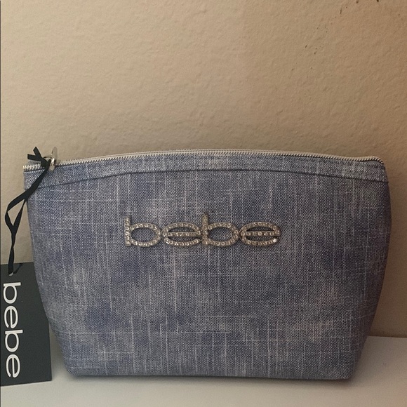 bebe Handbags - Bebe Denim-Style Blue Pouch